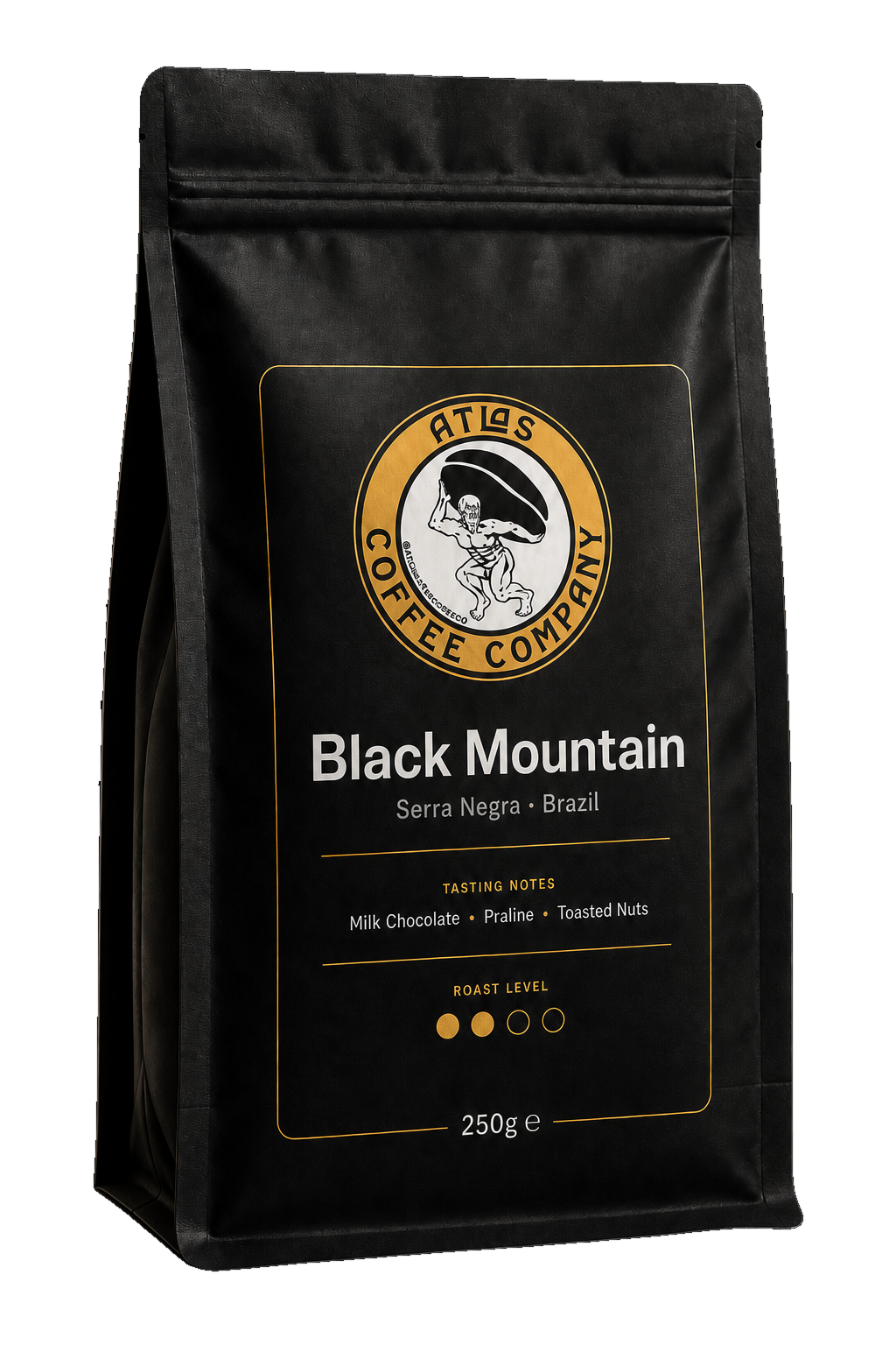Black Mountain coffee bag from Atlas Coffee